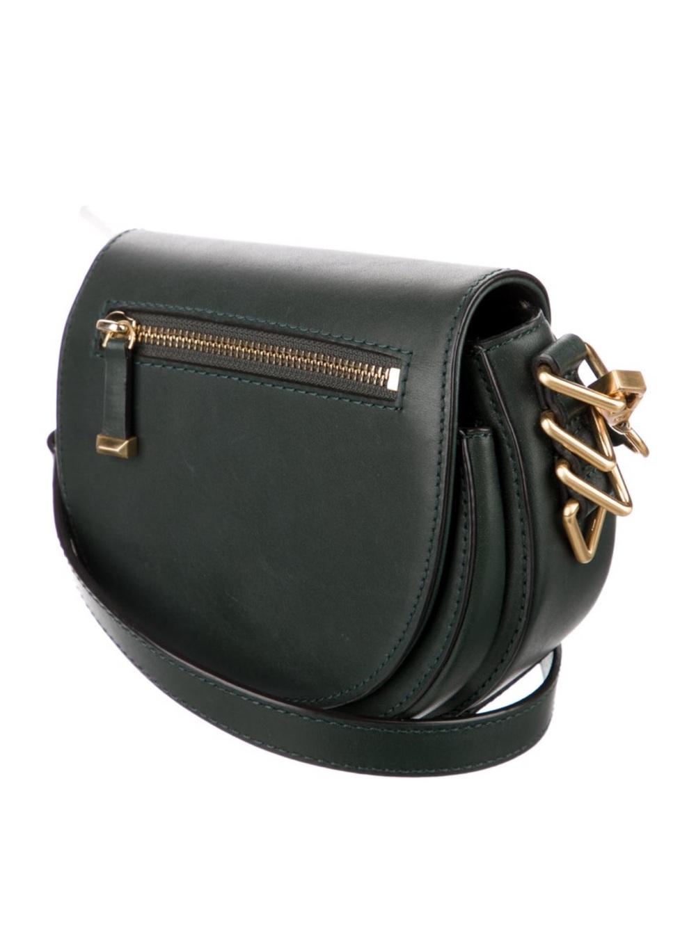 Rebecca Minkoff Dark Green Leather Saddle Bag